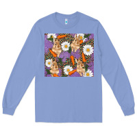 Colony Blue easter bunny carrot daisys leopard glitter Long Sleeve Tee - RanaPortraitStore