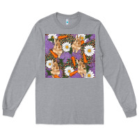 Heather Grey easter bunny carrot daisys leopard glitter Long Sleeve Tee - RanaPortraitStore