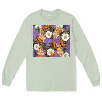 Matcha easter bunny carrot daisys leopard glitter Long Sleeve Tee - RanaPortraitStore