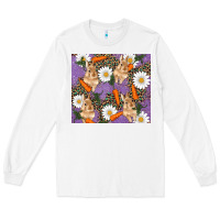 White easter bunny carrot daisys leopard glitter Long Sleeve Tee - RanaPortraitStore