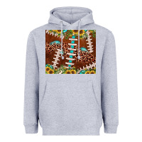 Heather Grey football leopard gemstone sunflower Heavyweight Hoodie - JahusDesignShop