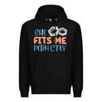 Black she fits me perfectly Premium Hoodie - MaliasSmallBusiness