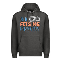Charcoal Heather she fits me perfectly Premium Hoodie - MaliasSmallBusiness