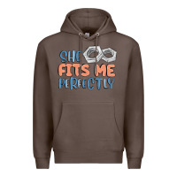 Coffee she fits me perfectly Premium Hoodie - MaliasSmallBusiness