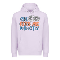 Lilac she fits me perfectly Premium Hoodie - MaliasSmallBusiness