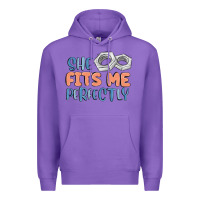 Purple she fits me perfectly Premium Hoodie - MaliasSmallBusiness