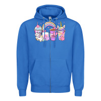 True Royal unicorn coffee cups Zipper Hoodie - Zillion Design Studio