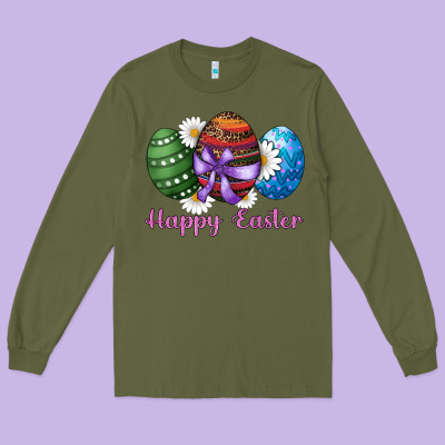 Long Sleeve Tee easter western eggs happy easter