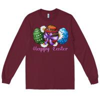 Burgundy easter western eggs happy easter Long Sleeve Tee - RanaPortraitStore