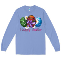 Colony Blue easter western eggs happy easter Long Sleeve Tee - RanaPortraitStore