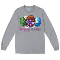 Heather Grey easter western eggs happy easter Long Sleeve Tee - RanaPortraitStore