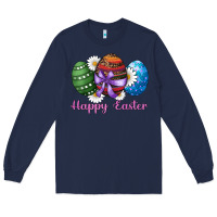 Navy easter western eggs happy easter Long Sleeve Tee - RanaPortraitStore
