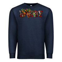 Navy Christmas Howdy Bronco Rodeo Premium Sweatshirt - JahusDesignShop