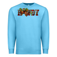 Ocean Blue Christmas Howdy Bronco Rodeo Premium Sweatshirt - JahusDesignShop