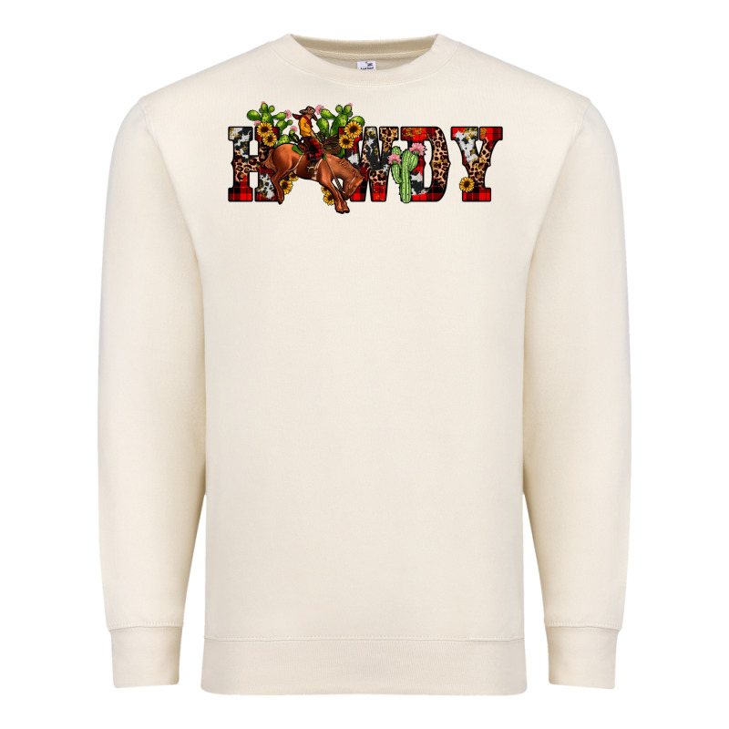Christmas Howdy Bronco Rodeo Premium Sweatshirt by JahusDesignShop | Teevron