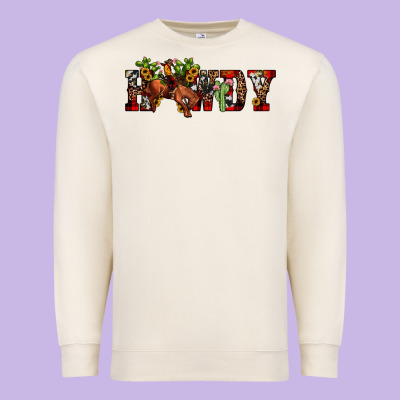 Christmas Howdy Bronco Rodeo Premium Sweatshirt Designed By Jahusdesignshop
