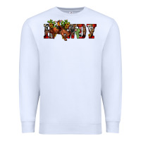 White Christmas Howdy Bronco Rodeo Premium Sweatshirt - JahusDesignShop