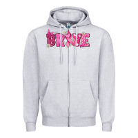 Heather Grey Breast Cancer Brave Zipper Hoodie - texasbilliewilder