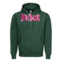 Sports Green Breast Cancer Brave Zipper Hoodie - texasbilliewilder