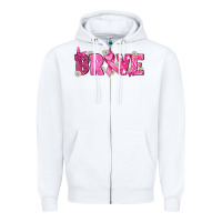 White Breast Cancer Brave Zipper Hoodie - texasbilliewilder
