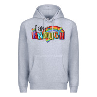 Heather Grey i am enough lgbt Premium Hoodie - MaliasSmallBusiness