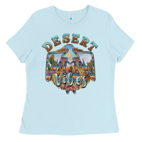 Baby Blue desert vibes thunderbird Ladies Tee - BarkalooDesign