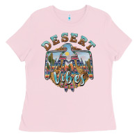Bubblegum Pink desert vibes thunderbird Ladies Tee - BarkalooDesign