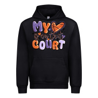 Black my heart is on that court Urban Hoodie - MaliasSmallBusiness