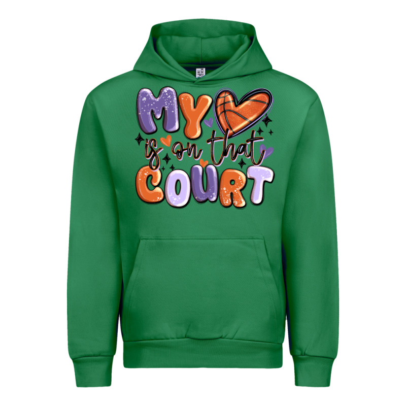 My Heart Is On That Court Urban Hoodie by MaliasSmallBusiness | Teevron