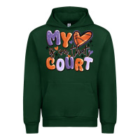 Forest Green my heart is on that court Urban Hoodie - MaliasSmallBusiness