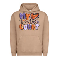 Pigment Burro my heart is on that court Urban Hoodie - MaliasSmallBusiness