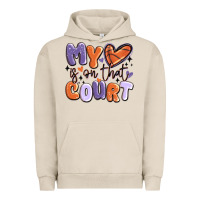 Pigment French Oak my heart is on that court Urban Hoodie - MaliasSmallBusiness