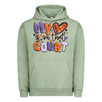 Pigment Oil Green my heart is on that court Urban Hoodie - MaliasSmallBusiness
