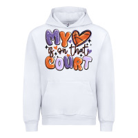 White my heart is on that court Urban Hoodie - MaliasSmallBusiness
