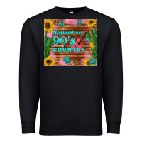 Black raised 90's country guitar cactus sunflower's Premium Sweatshirt - Artiststas