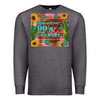 Charcoal Heather raised 90's country guitar cactus sunflower's Premium Sweatshirt - Artiststas