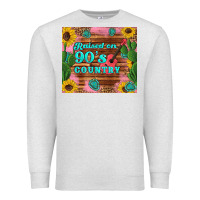Oatmeal Heather raised 90's country guitar cactus sunflower's Premium Sweatshirt - Artiststas