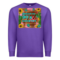 Purple raised 90's country guitar cactus sunflower's Premium Sweatshirt - Artiststas