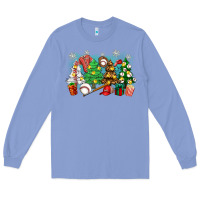 Colony Blue christmas trees with baseball Long Sleeve Tee - Zillion Design Studio