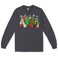Smoke christmas trees with baseball Long Sleeve Tee - Zillion Design Studio
