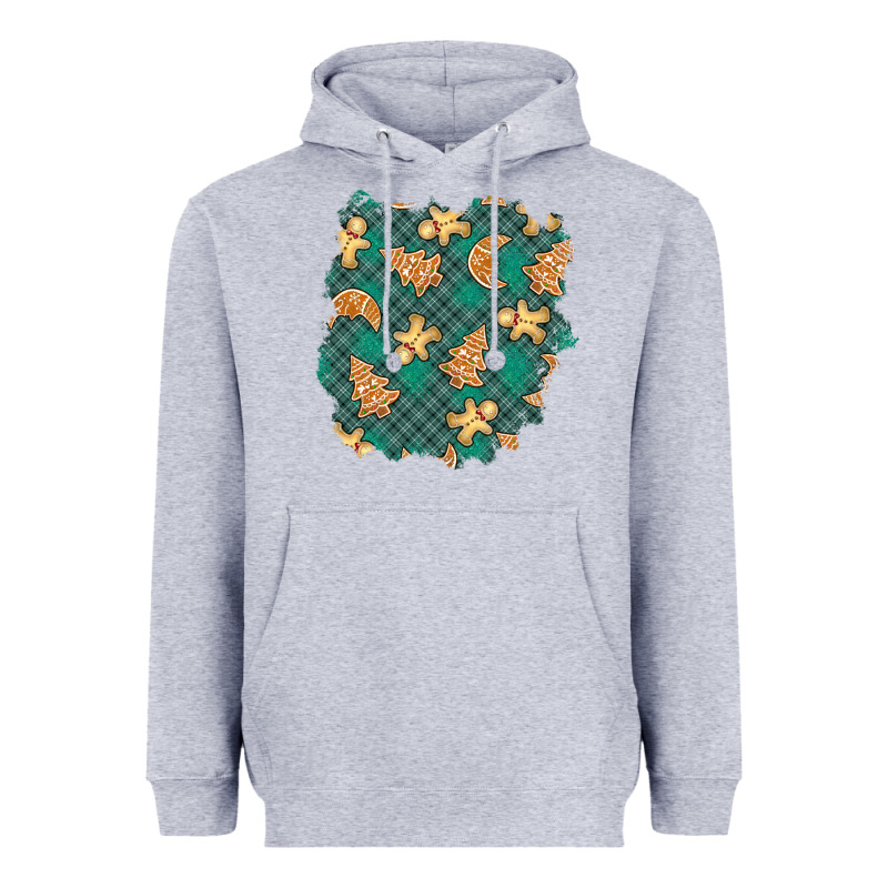 Christmas Gingerbread Cookies Patch Heavyweight Hoodie by BundleAndBundleShop | Teevron