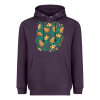 Plum christmas gingerbread cookies patch Heavyweight Hoodie - BundleAndBundleShop