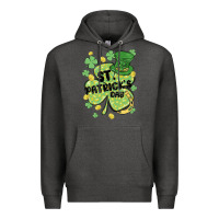 Charcoal Heather st. patrick's day shamrock Premium Hoodie - MaliasSmallBusiness