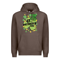 Coffee st. patrick's day shamrock Premium Hoodie - MaliasSmallBusiness