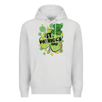 Dove Grey st. patrick's day shamrock Premium Hoodie - MaliasSmallBusiness