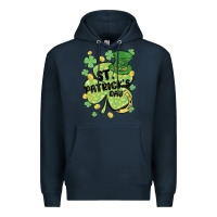 Navy st. patrick's day shamrock Premium Hoodie - MaliasSmallBusiness