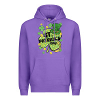 Purple st. patrick's day shamrock Premium Hoodie - MaliasSmallBusiness