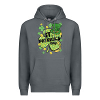 Rock st. patrick's day shamrock Premium Hoodie - MaliasSmallBusiness