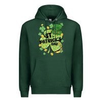 Sports Green st. patrick's day shamrock Premium Hoodie - MaliasSmallBusiness