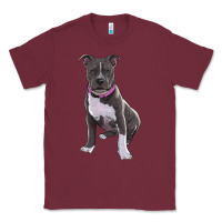 Burgundy pitbull Classic Tee - RanaPortraitStore